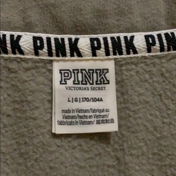 PINK quarter zip with lace up sides. - Picture 3 of 3